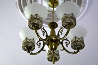 Das-JM-P Chandelier With 5 Lamps, Antique Bronze, Round - 5 Light, Bronze, NA